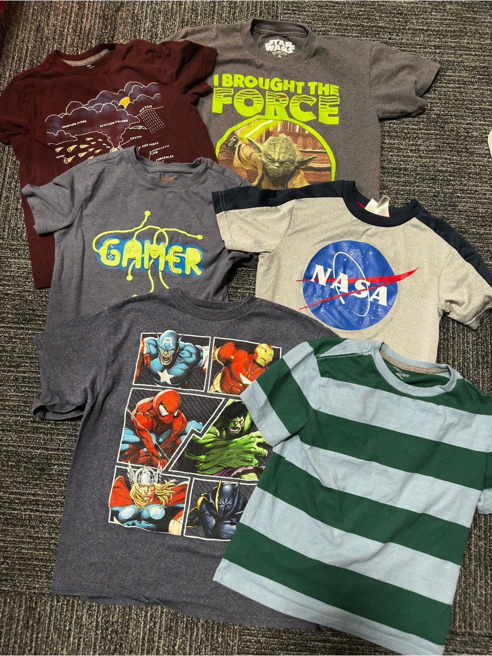 Star Wars Gray Yoda 'I Brought The Force' Tee with Neon Yellow Print